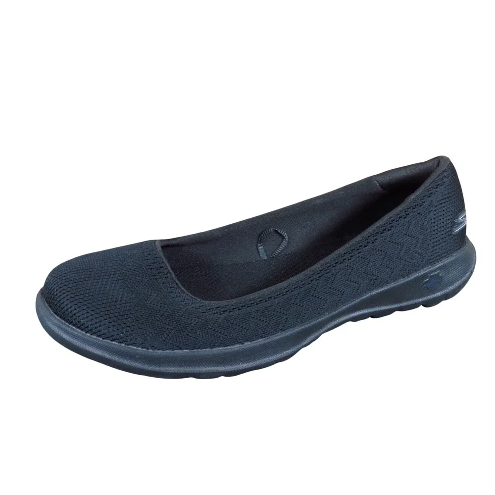 Skechers GOwalk Lite Womens Slip On Walking Shoes Size 6 All Day Comfort Black